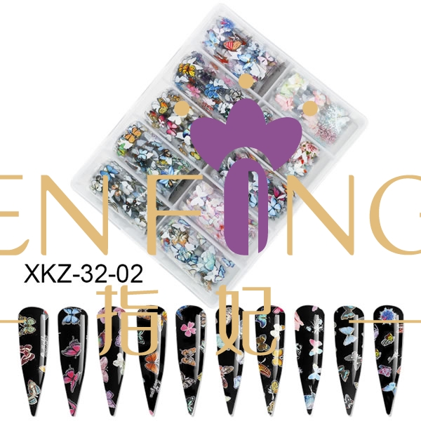 XKZ-32-02 Butterfly nail transfer foil